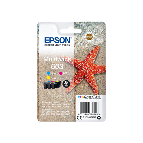 Printer Cartridges Epson C13T03U64020 Multipack 4-Colours 603 Ink Printer Cartridges Epson C13T03U64020 Multipack 4-Colours 603 Ink
