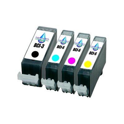 

Compatible Canon BCI-6 3 Colours with BCI-3 Ink Complete Pack - 4 Inks