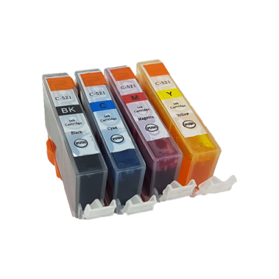 

Compatible Canon CLI-521 Ink Complete Pack - 4 Inks
