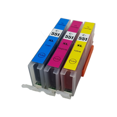 

Compatible Canon CLI-551XL Ink Cartridge Colour Pack - 3 Inks