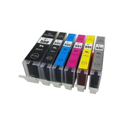 

Compatible Canon PGI-550XL CLI-551XL Ink Cartridge Multipack - 6 Inks