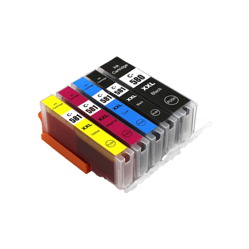 

Compatible Canon PGI-580 CLI-581 XXL Ink Cartridge Multipack [5 Pack] BK/C/M/Y/PBk
