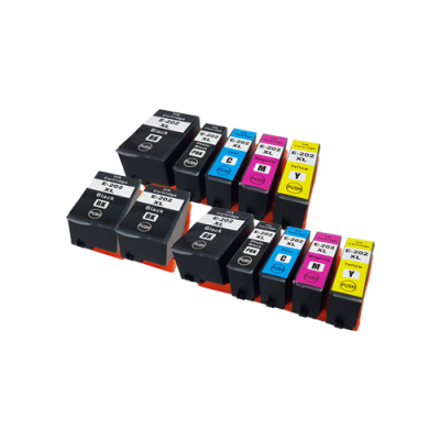 

Compatible Epson 202XL Ink Cartridge Twin Pack + 2 Free Blacks - 12 Inks