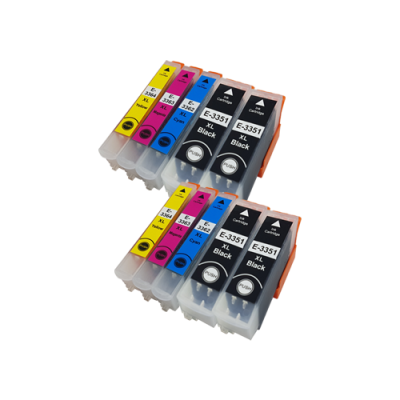 

Compatible Epson 33 XL T3351-T3364 Ink Cartridge Twin Pack (no photo black) - 10 Inks