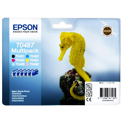 

Epson T0481 - T0486 (T0487) Ink Cartridge Pack - 6 Inks