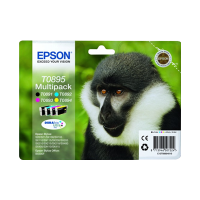 

Epson T0895 Multipack (T0891-T0894) Original Ink Cartridges BK/C/M/Y