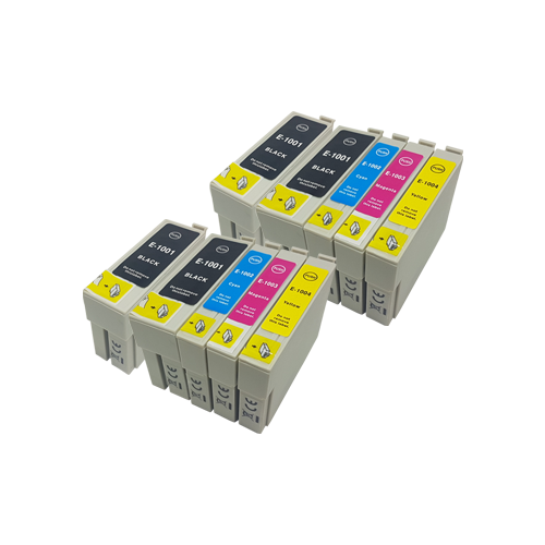 

Compatible Epson T1001 - T1004 XL Twin Pack With 2 Free Black Inks - 10 Inks
