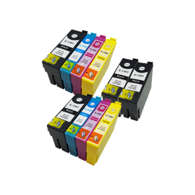

Compatible Epson T1301-T1304 Twin Multipack + 2 Free Black Inks - 10 Inks