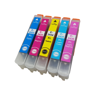 

Compatible Epson 24XL T2432/3/4/5/6 Ink Cartridge Colour Multipack C/M/Y/LC/LM
