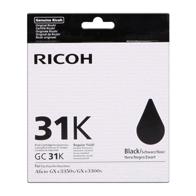 

Ricoh GC31K Original Black Gel Ink Cartridge 405688