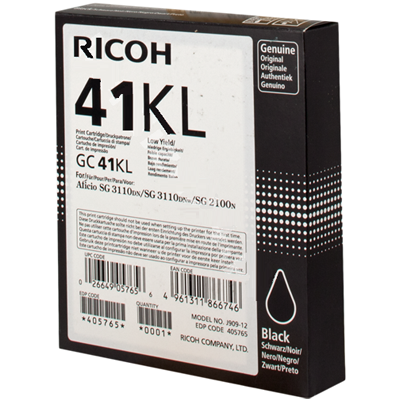 

Ricoh GC41KL Gel Ink Cartridge 405765 Black Original