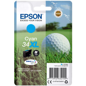 Original Epson 34XL Cyan Ink Cartridge