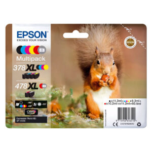 Original Epson 378XL/478XL High Capacity Ink Cartridge Multipack - 6 Inks