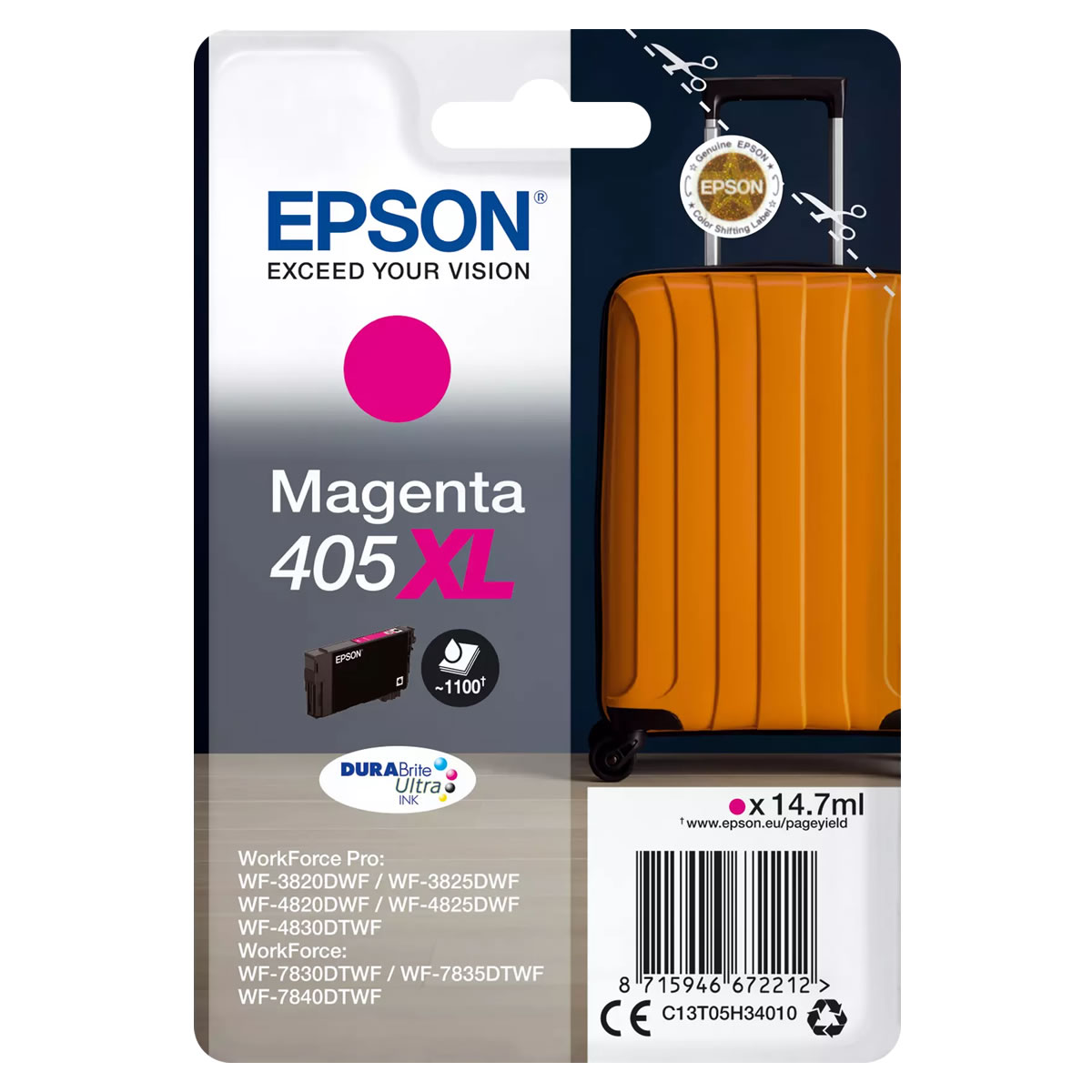 Original Epson 405XL Magenta Ink Cartridge
