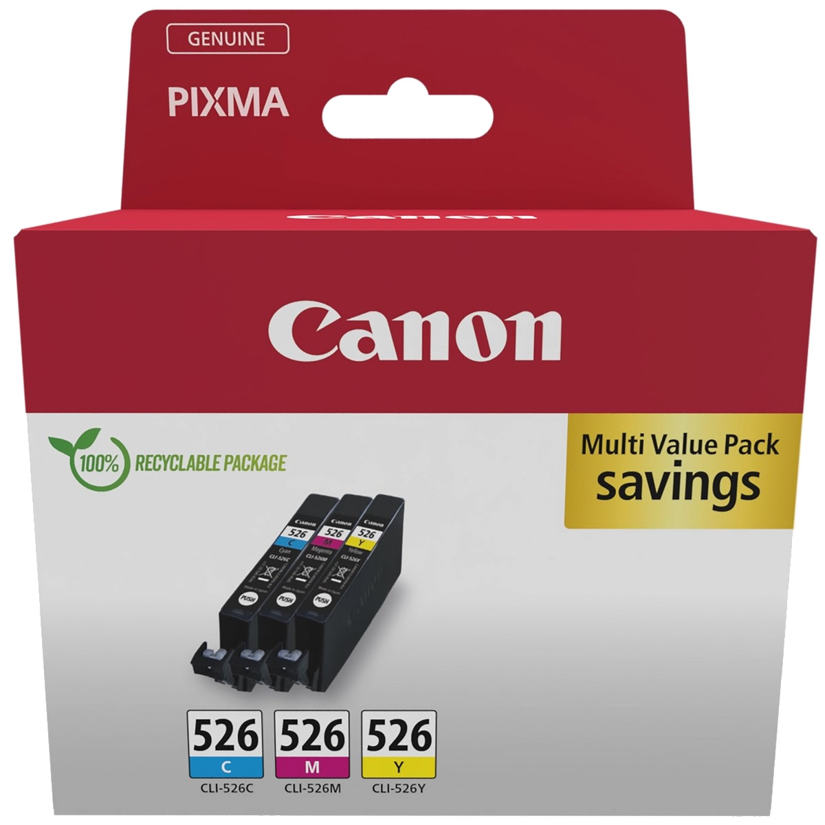 Original Canon CLI-526 Ink Cartridges Multipack Colour - C/M/Y
