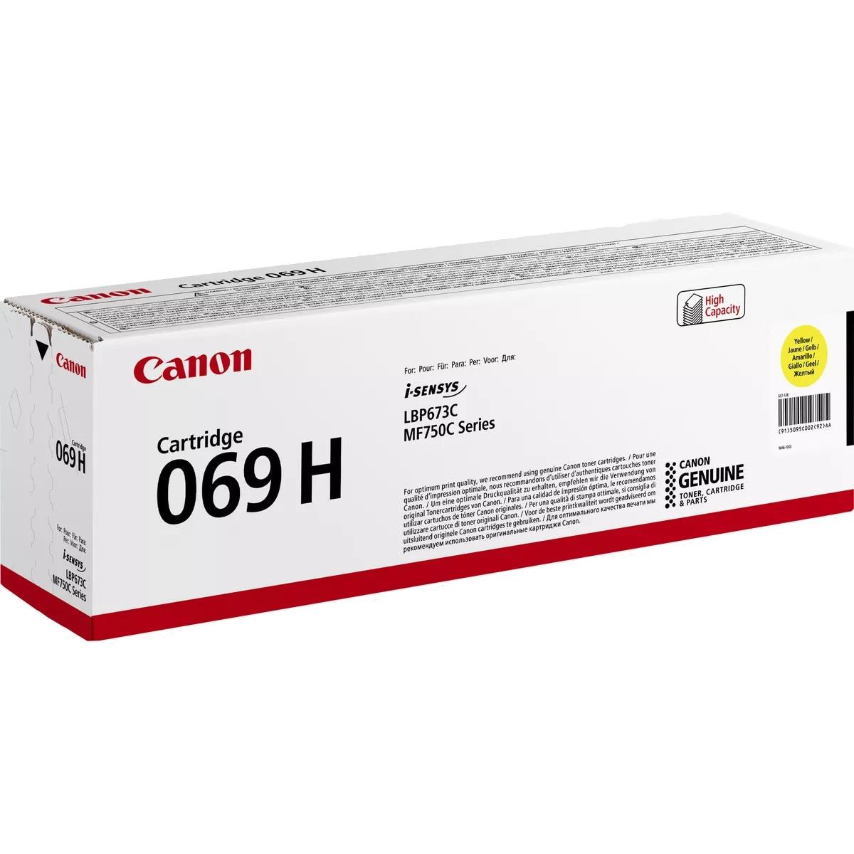 Original Canon 069H High Capacity Toner Cartridge Yellow