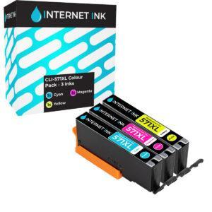 Internet Ink Compatible Canon CLI-571XL Ink Cartridge Multipack - 3 Inks