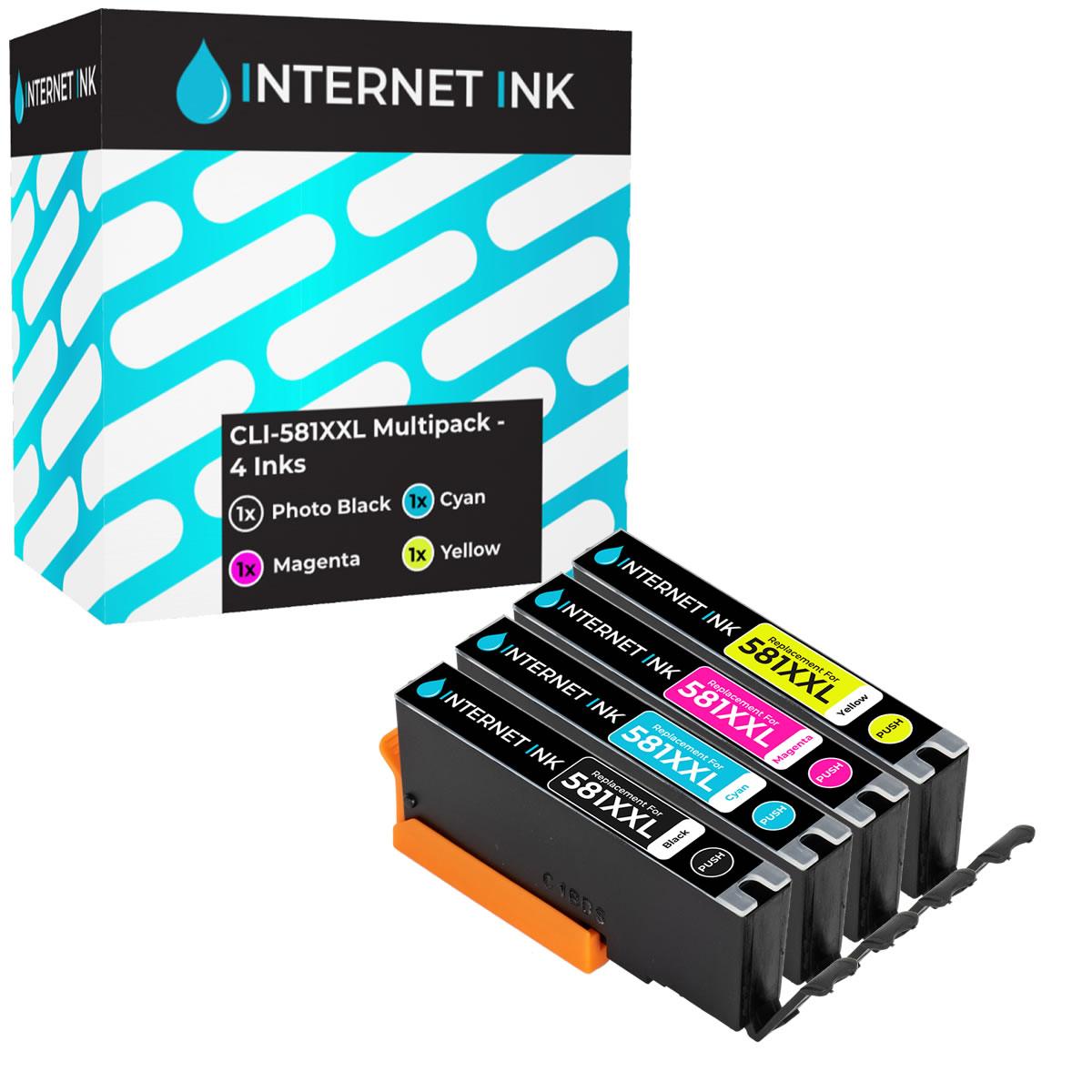 Internet Ink Compatible Canon CLI-581XXL Colour Pack - 4 Inks