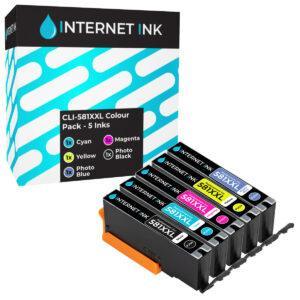 Internet Ink Compatible Canon CLI-581XXL Colour Pack - 5 Inks