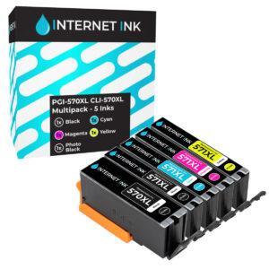 Internet Ink Compatible Canon PGI-570XL CLI-571XL Ink Cartridge Multipack - 5 Inks