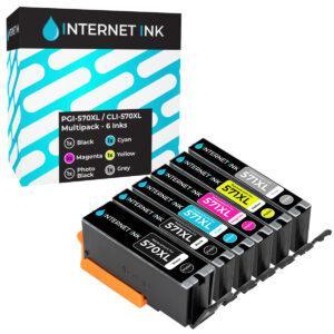 Internet Ink Compatible Canon PGI-570XL CLI-571XL Ink Cartridge Multipack - 6 Inks