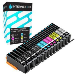 Internet Ink Compatible Canon PGI-570XL CLI-571XL Ink Cartridge13 Pack - Extra PGI-570XL