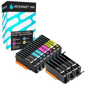 Internet Ink Compatible Canon PGI-580XXL CLI-581XXL 11 Pack - Extra Black