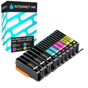 Internet Ink Compatible Canon PGI-580XXL CLI-581XXL 9 Pack - Extra Black