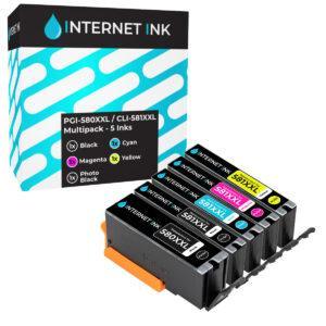 Internet Ink Compatible Canon PGI-580XXL CLI-581XXL Multipack - 5 Inks