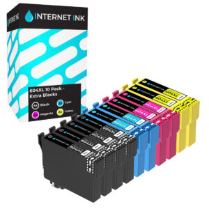 Internet Ink Own Brand Compatible Epson 604XL Ink Cartridge 10 Pack - Extra Blacks