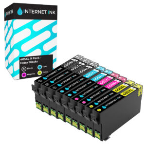 Internet Ink Compatible For Epson 405XL Ink Cartridge 9 Pack - Extra Black
