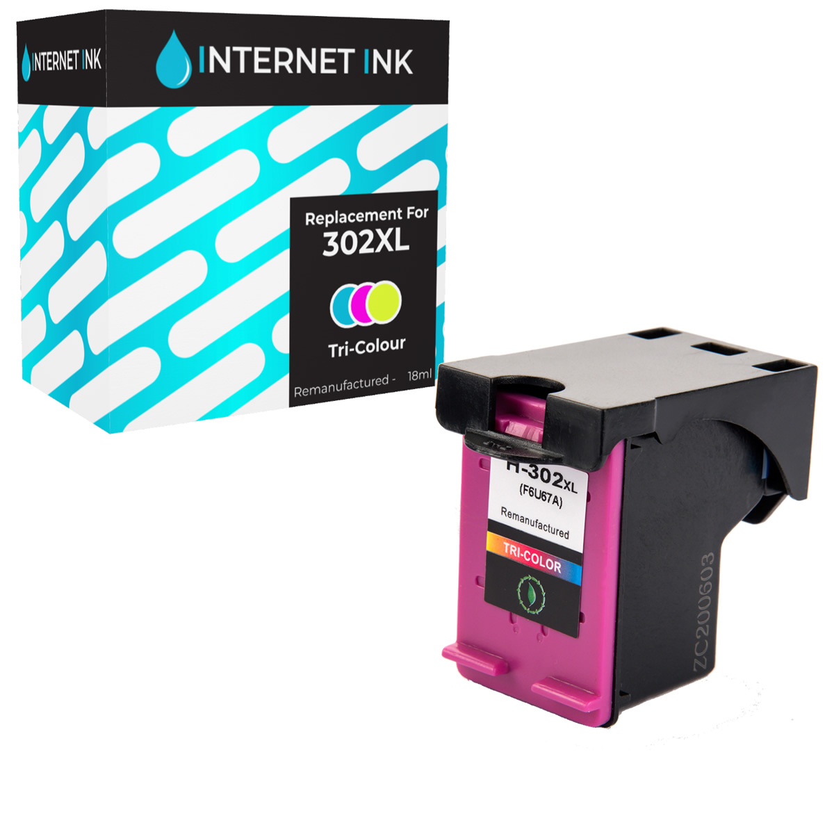 Internet Ink Compatible HP 302XL Colour Ink Cartridge