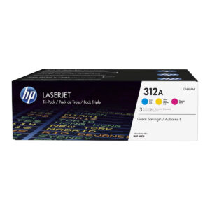Original HP 312A Cyan, Magenta & Yellow Toner Cartridges - Triple Pack