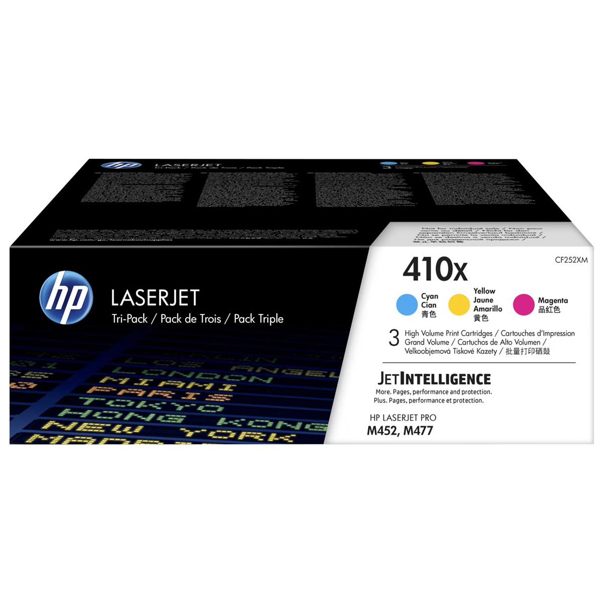Original HP 410X Toner Cartridge Colour Multipack - 3 Toners C/M/Y