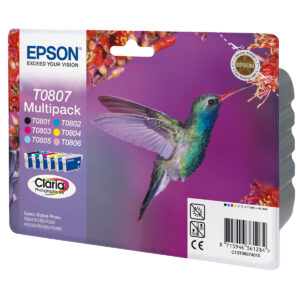 Original Epson T0807 Ink Cartridge Multipack BK/C/M/Y/LC/LM