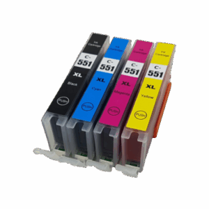 Compatible Canon CLI-551XL Ink Cartridge Colour Pack (No Grey) - 4 Inks