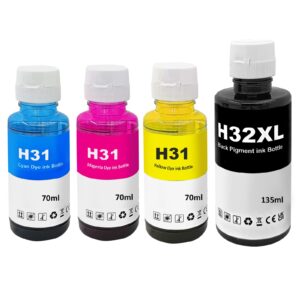 Compatible HP 32XL / 31 Ink Bottle Multipack - 4 Inks