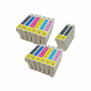 Compatible Epson T0801 - T0806 Ink Cartridge 14 Pack - Extra Blacks