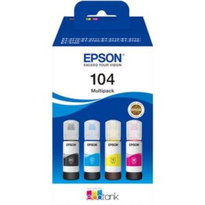 Original Epson 104 Multipack Ecotank Ink Bottles BK/C/M/Y