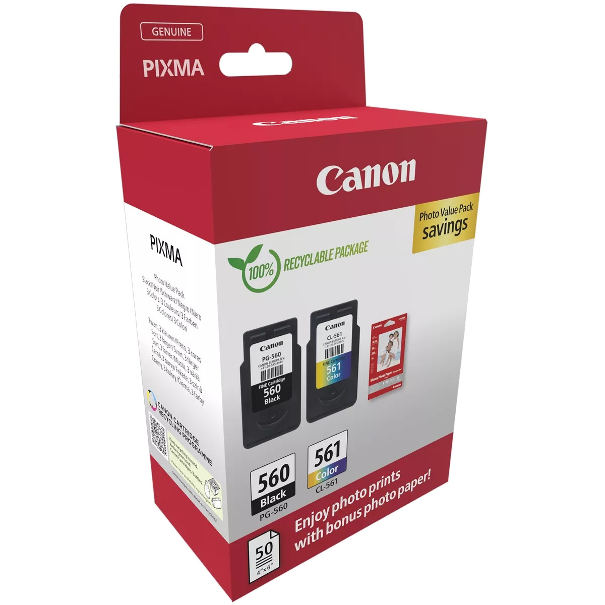 Original Canon PG-560 CL-561 Ink Cartridges Multipack