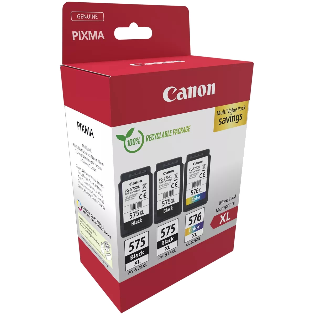 Original Canon PG-575XL / CL-576XL Ink Cartridge Value Pack