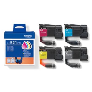 Original Brother LC521VAL Ink Cartridge Multipack - BK/C/M/Y